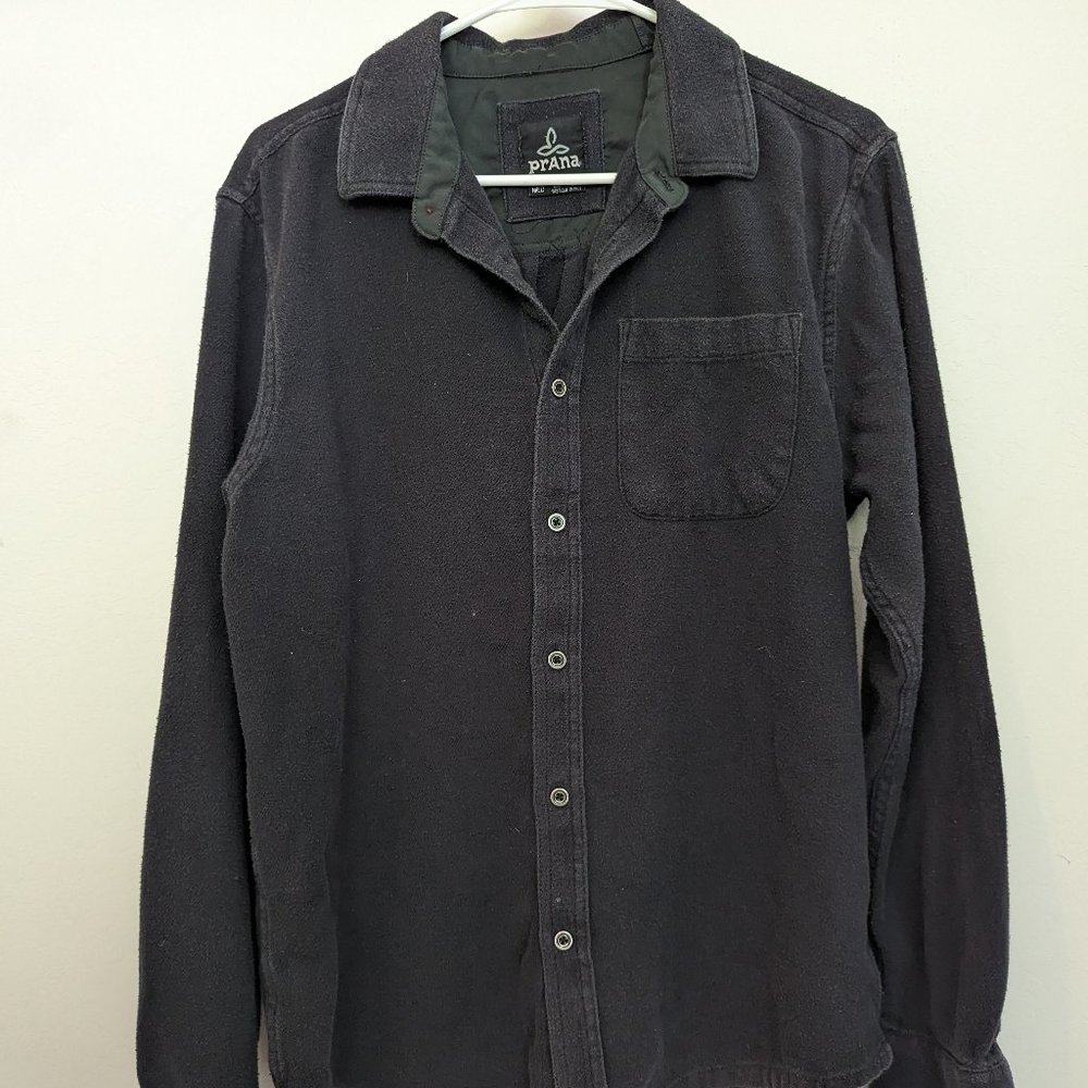 Long Sleeve Button Up, Dark Grey, Prana, Medium